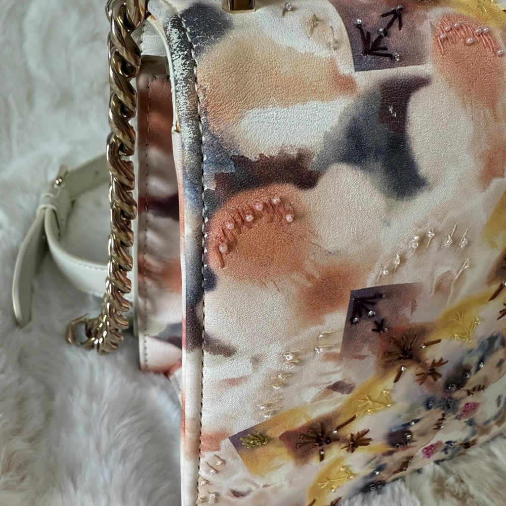 Dior Cream and Brown Crossbody Bag with Gold Chain - Picture 5 of 16